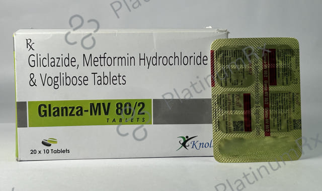 Glanza MV 80/2mg Tablet 10s