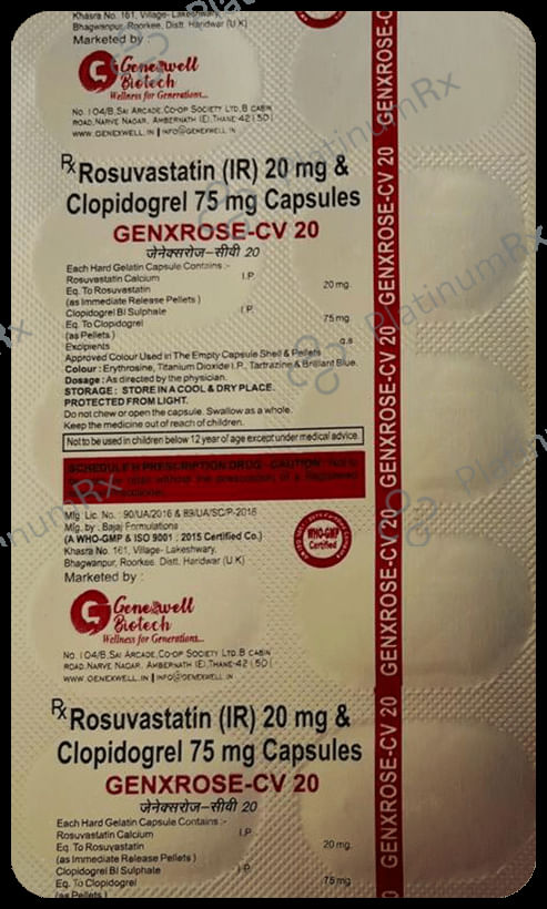 Genxrose CV 75/20mg Capsule IR 10s