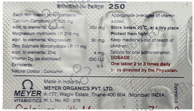 Calcimax 250 Tablet 30s