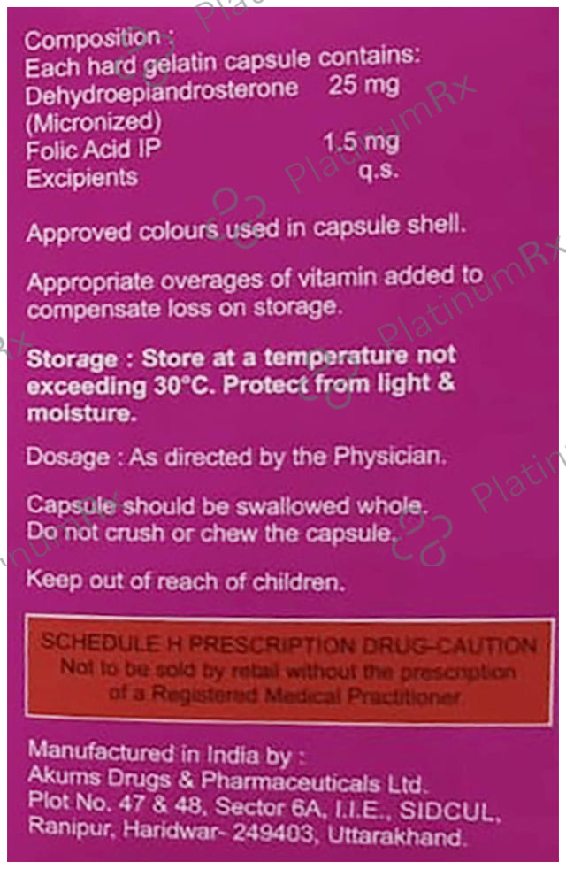 Ovaflo D 25mg/1500mcg Capsule 15s