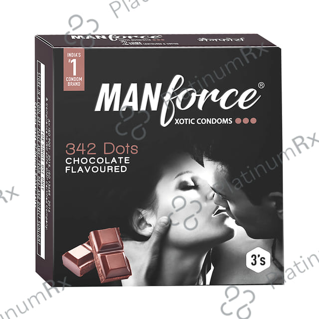 Manforce 342 Dots Xotic Chocolate Flavour Condom 3s