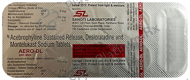 Aero DL 200/5/10mg Tablet SR 10s