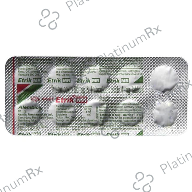Etrik MR 60/4mg Tablet 10s