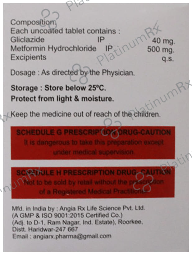 Semi Curezide M 40mg/500mg Tablet