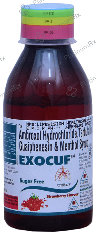 Exocuf Syrup Strawberry Sugar Free