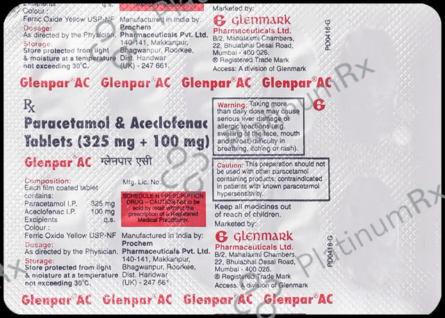 Glenpar AC 100/325mg Tablet 10s