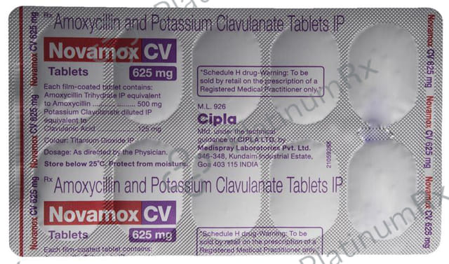 Novamox CV 625mg Tablet 10s