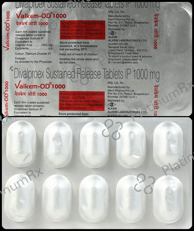 Valkem OD 1000mg Tablet 10s
