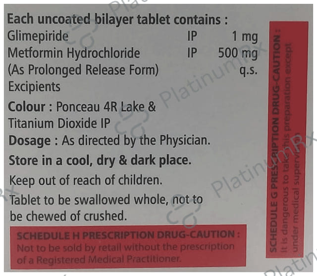 Erosmet-G 1 Tablet PR