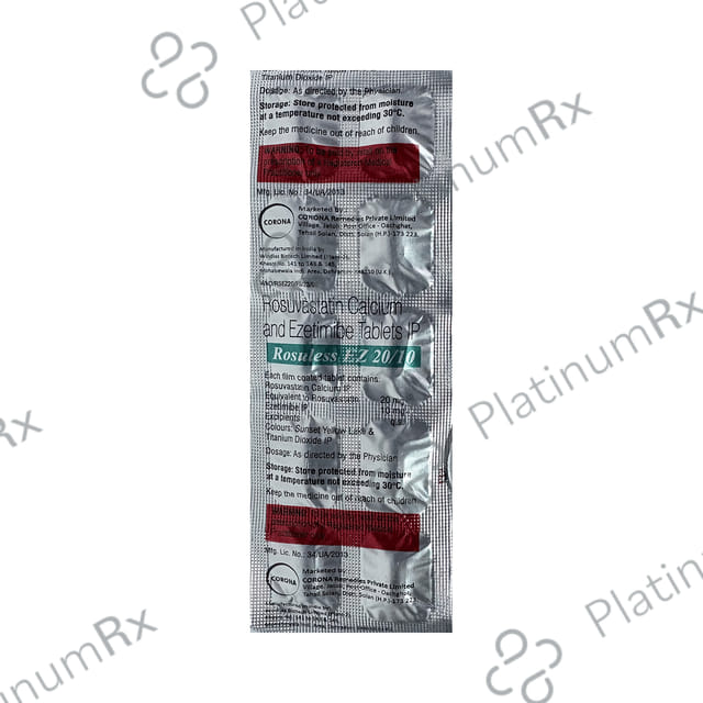 Rosuless EZ 20/10mg Tablet 10s