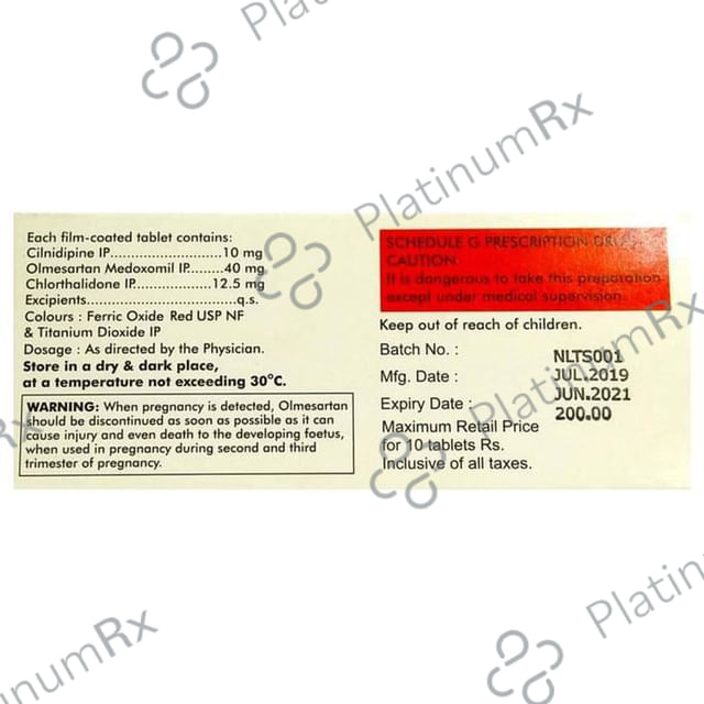 Nulong Trio 40/10/12.5mg Tablet 10s