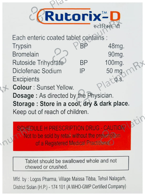 Rutorix D 48mg/90mg/100mg/50mg Tablet