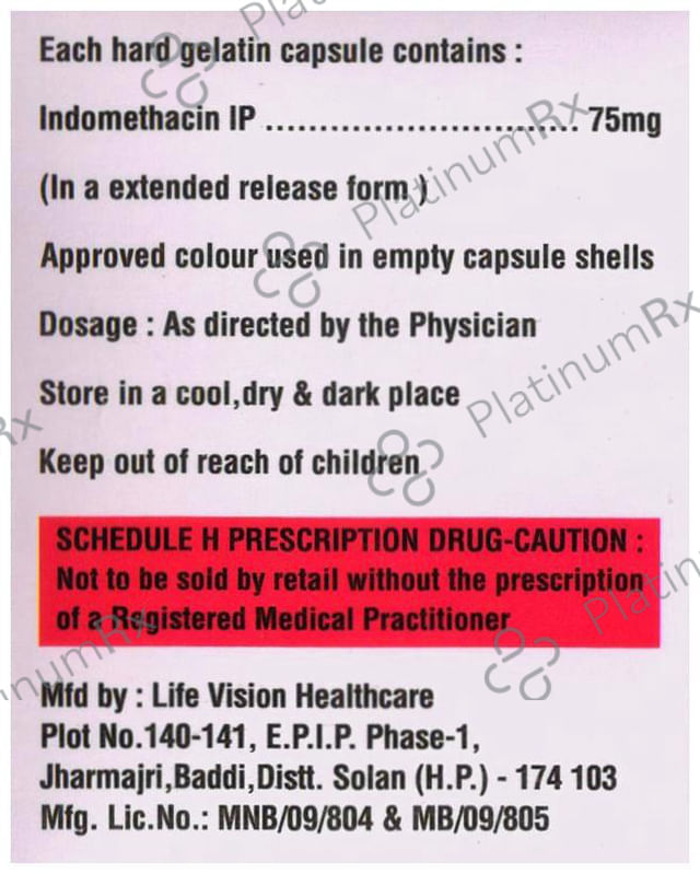 Indomax SR 75mg Capsule 10s