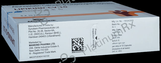 Lipikind CV 10/75mg Capsule 10s