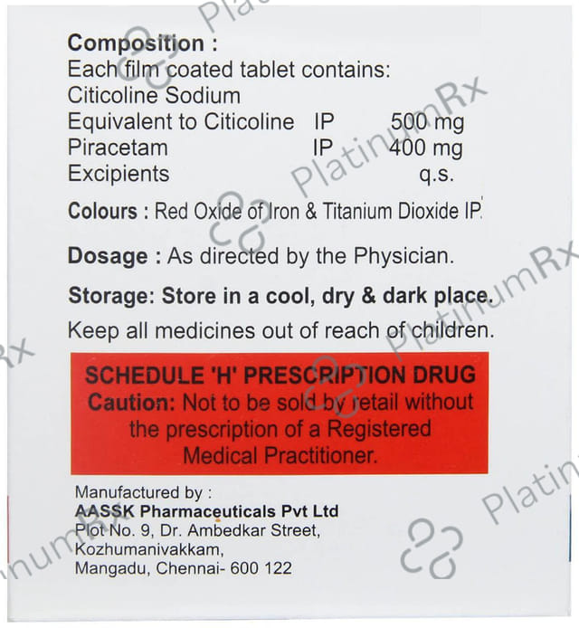 Cerebolin P 500/400mg Tablet 10s