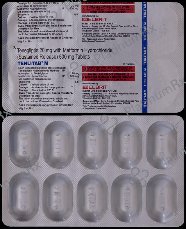 Tenlitab M 500/20mg Tablet 10s