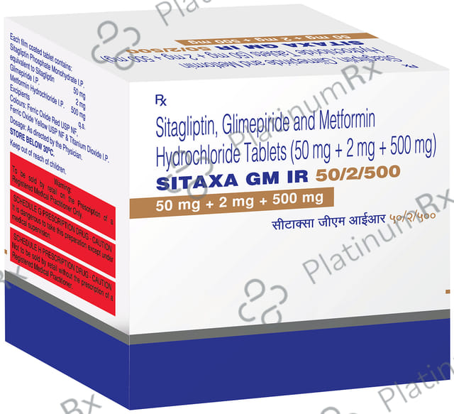 Sitaxa GM IR 2/500/50mg Tablet 10s