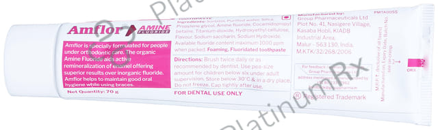 Amflor Toothpaste with Active Remineralisation Fluoride - For Healthy Gums & Strong Teeth