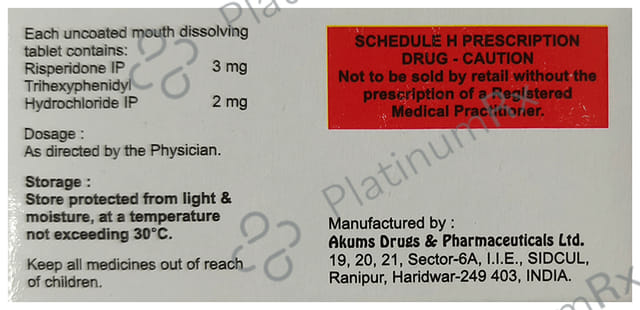 Risventus 3/2mg Plus Tablet MD 10s