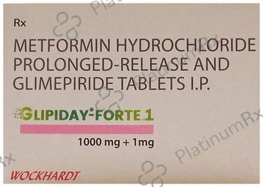 Glipiday Forte 1/1000mg Tablet PR 10s