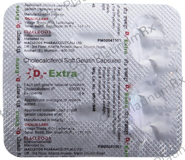 D3-Extra Soft Gelatin Capsule 4 capsules