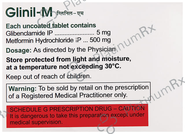 Glinil M 5/500mg Tablet 10s
