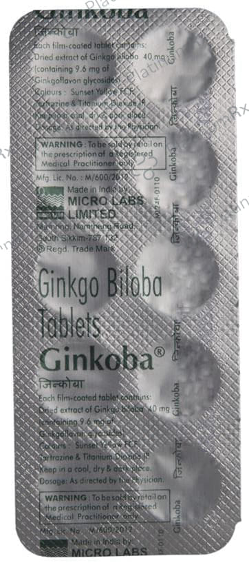 Ginkoba 40mg Tablet 10s