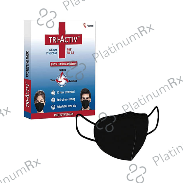 Tri-Activ 6 Layer Protection N95 PM2.5 Protective Mask Black