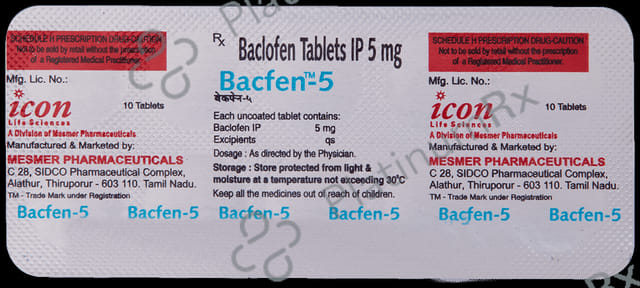 Bacfen 5mg Tablet 10s