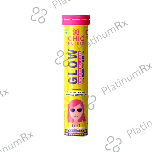 Chicnutrix Glow with Glutathione and Vitamin C Strawberry & Lemon Flavour Effervescent Tablet 20s