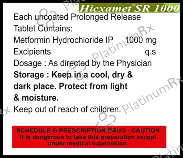 Hicxamet SR 1000 Tablet