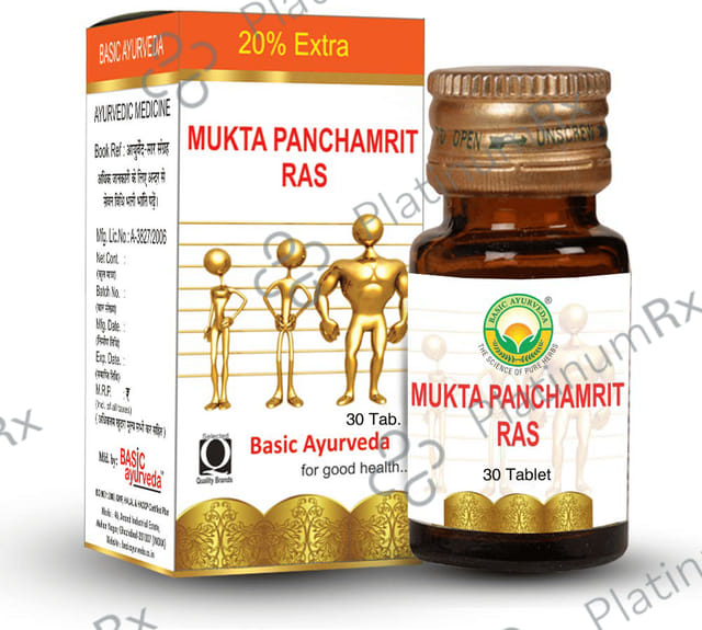 Basic Ayurveda Mukta Panchamrit Ras (with Gold)