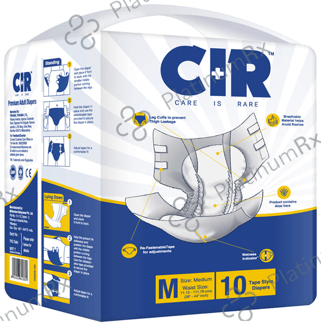 CIR Premium Adult Unisex Diaper Size Medium 10s