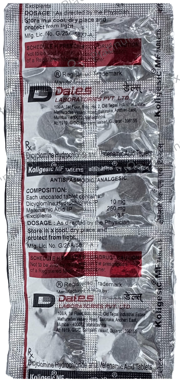 Koligesic MF 10mg/250mg Tablet