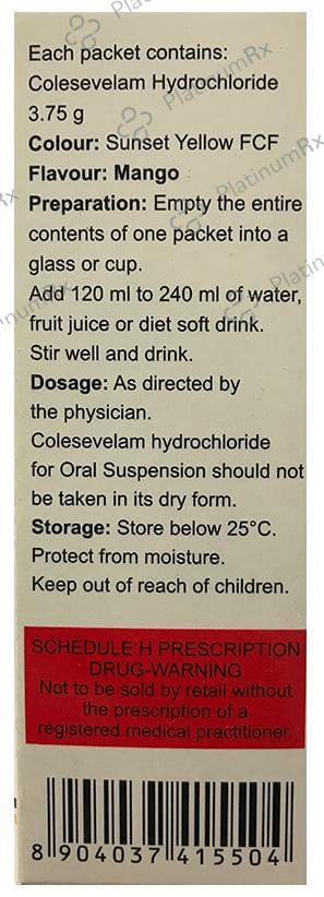 Colsenat 3.75 Mango Sugar Free Oral Suspension 3.75gm