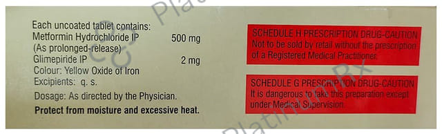 Glycomet GP 2/500mg Tablet PR 15s