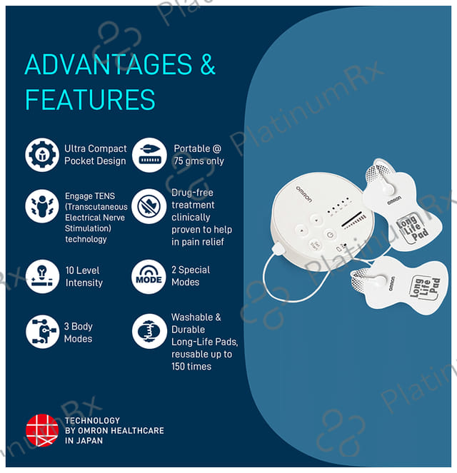 Omron HV-F013 Electronic Nerve Stimulator White