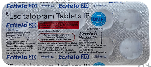 Ecitelo 20mg Tablet 10s