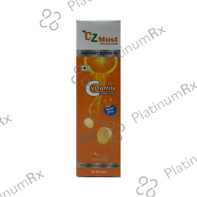 CZ Must Vitamin C 1000mg Effervescent Tablet Sugar Free Orange