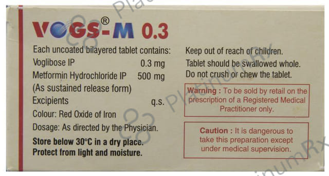Vogs M 0.3/500mg Tablet SR 10s
