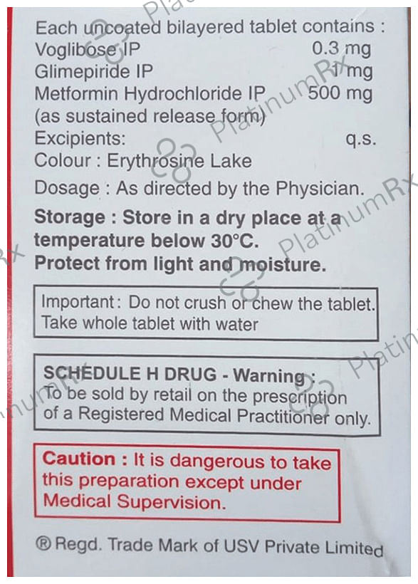 Glycomet Trio 1/0.3mg Tablet SR 10s