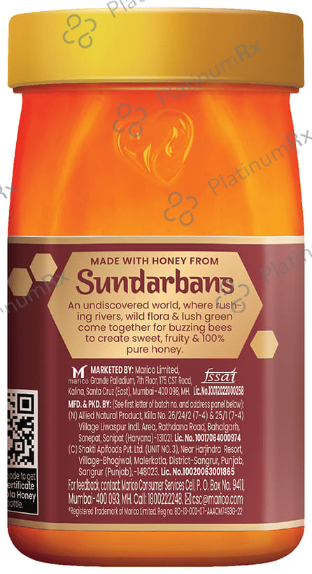 Saffola Honey Active Made with Sundarban Forest Honey No Sugar Adulteration 250gm