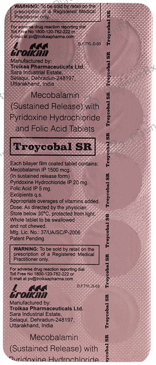 Troycobal SR 5000/1500/20mcg Tablet 10s