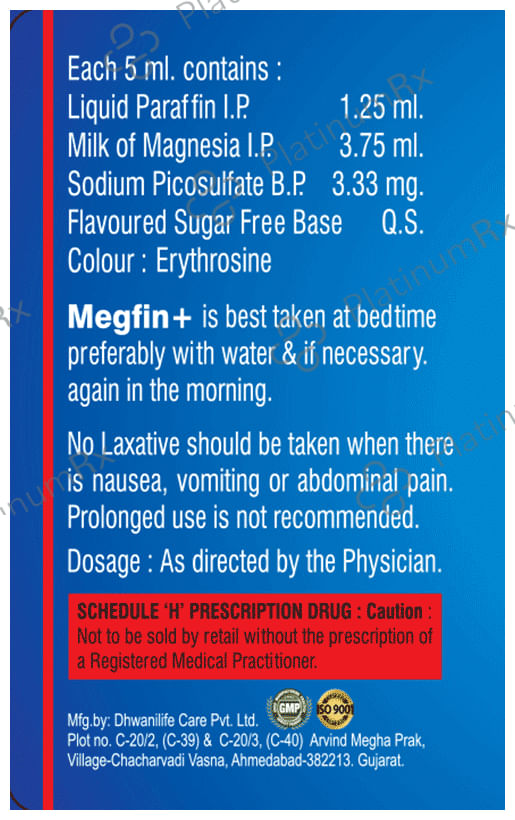 Megfin Plus Oral Suspension Sugar Free 170ml