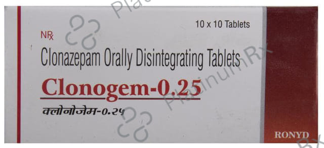 Clonogem 0.25mg Disintegrating Tablet 10s