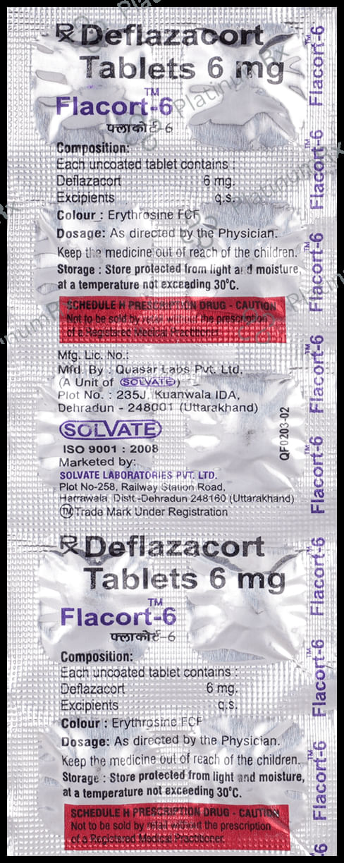 Flacort 6mg Tablet 10 Tablet Solvate Laboratries Pvt