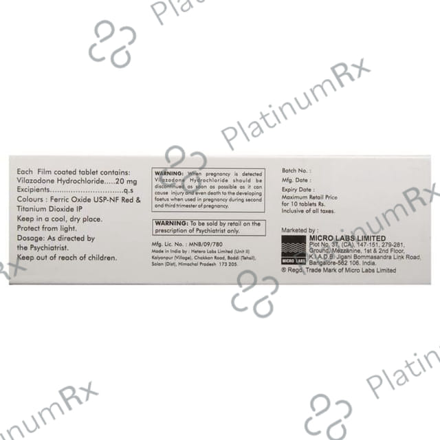 Zovane 20mg Tablet 10s