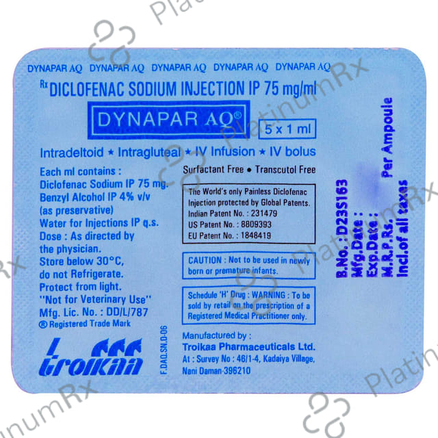 Dynapar AQ 75mg Injection 10ml