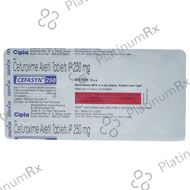 Cefasyn 250mg Tablet 10s