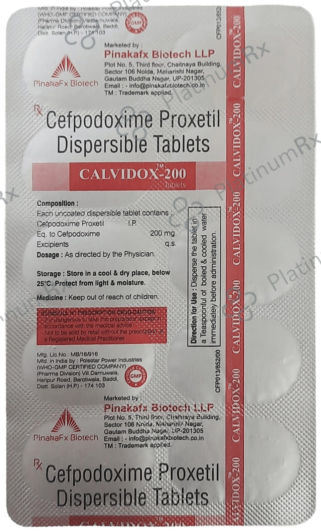 Calvidox 200mg Tablet 10s